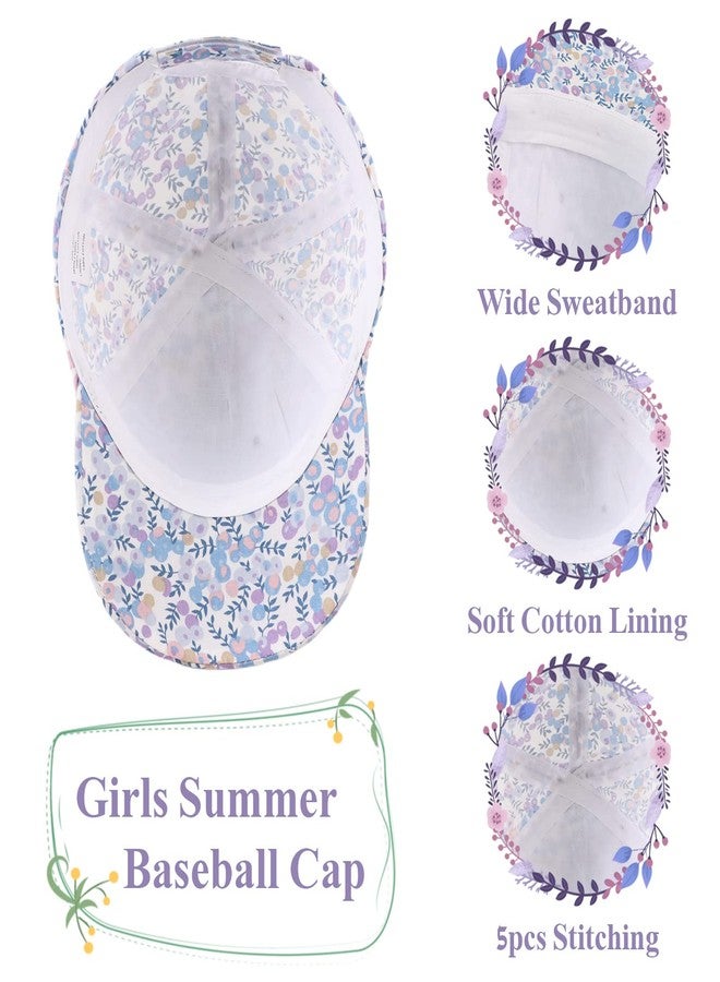 Zsedrut Girls Baseball Cap Toddler Cotton Sun Hat Kids Trucker Hats Infant Lightweight Ball Caps Spring Summer (2-5Y, Purple Grape) - Image 3