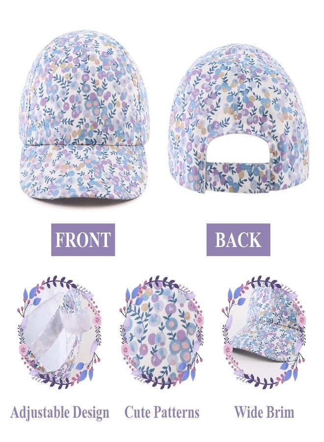 Zsedrut Girls Baseball Cap Toddler Cotton Sun Hat Kids Trucker Hats Infant Lightweight Ball Caps Spring Summer (2-5Y, Purple Grape) - Image 4