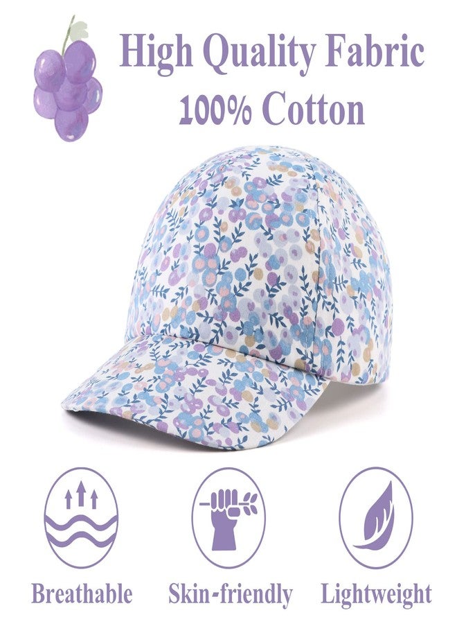 Zsedrut Girls Baseball Cap Toddler Cotton Sun Hat Kids Trucker Hats Infant Lightweight Ball Caps Spring Summer (2-5Y, Purple Grape) - Image 2