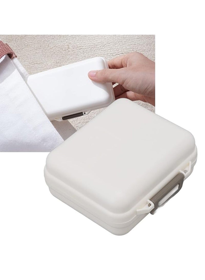 Pills Case 7 Compartments Small Portable PP Material Independent Opening Closing for Home for Travelling - Image 3