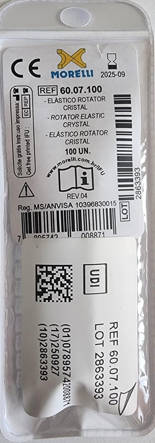 MORELLI Orthodontic Dental Morelli Rotator Elastic Crystal 100un - Image 2