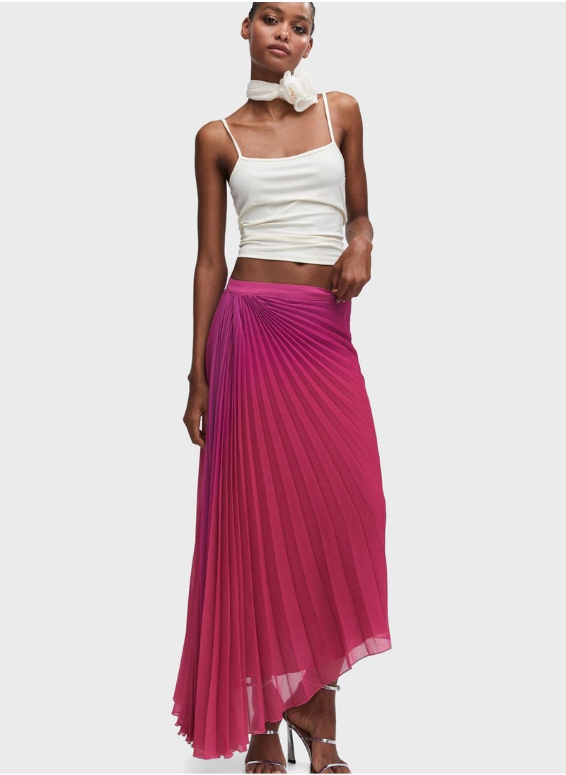 MANGO - Plisse High Waist Skirt - Image 1
