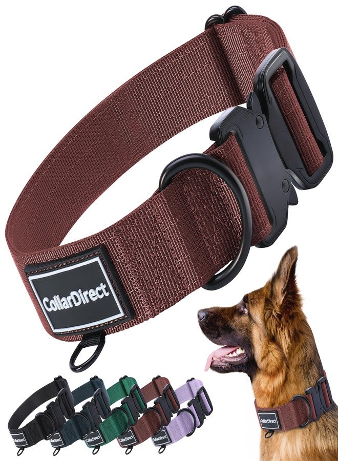 CollarDirect Heavy Duty Dog Collar for Large or Medium Dogs, Adjustable Strong Dog Collar for Active Dogs, Double-Layered Nylon (Rust, 14-20) - Image 1