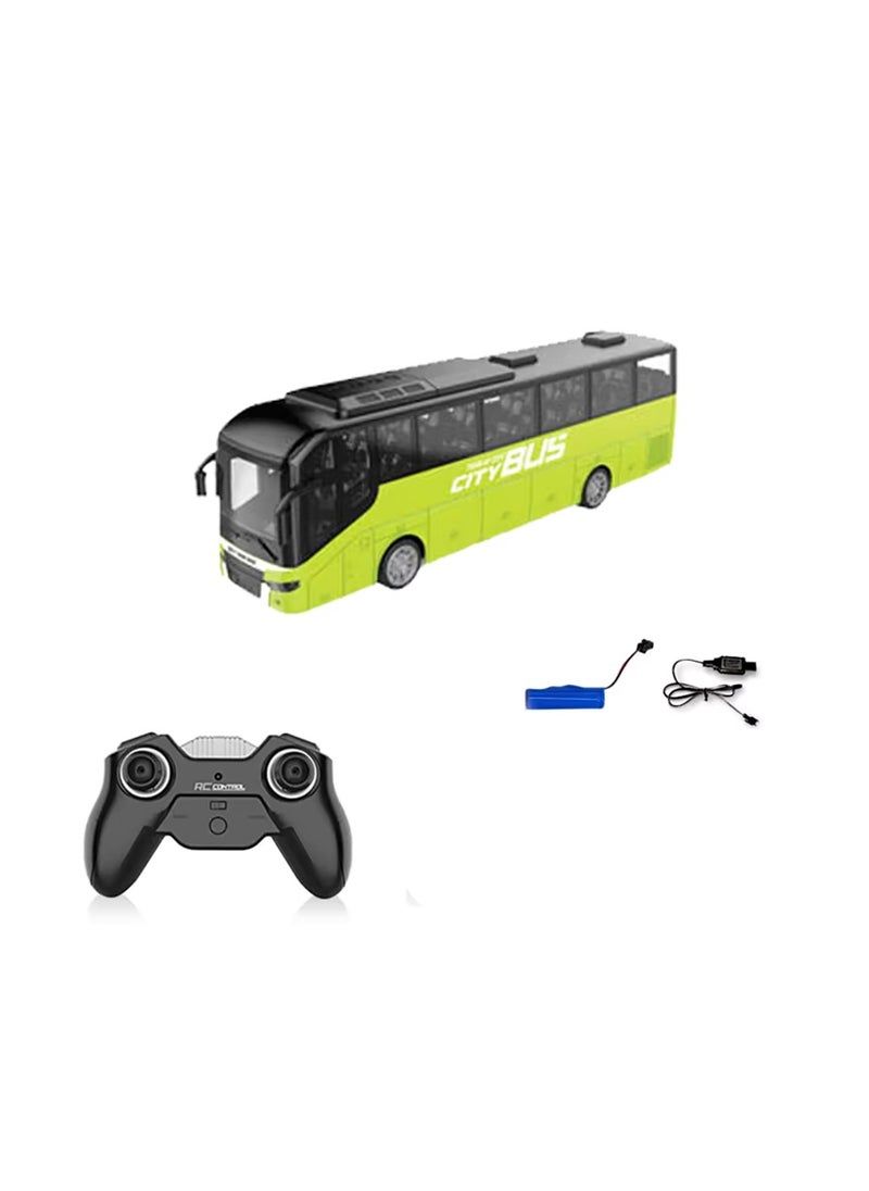 Toyland Rechargeable 2.4 Ghz 4WD Remote Control Toy RC Bus with Light for Children  - Image 1