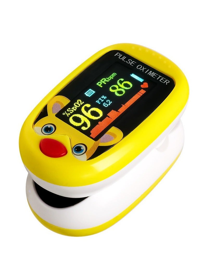Pulse Oximeter Children's Portable Finger Clip Oximeter Home Pulse Heart Rate Detector - Image 1
