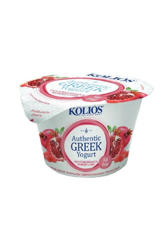 Kolios Greek Yoghurt, Rasp & Pomegranate 0% - 150g, Greece - Image 1