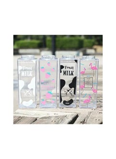 A portable milk carton water bottle suitable for drinking liquids and juices - 500 ml - in various shapes