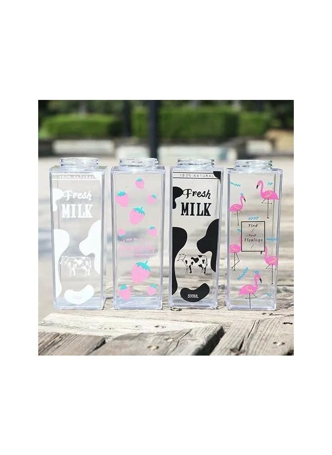 Generic - A portable milk carton water bottle suitable for drinking liquids and juices - 500 ml - in various shapes - Image 1