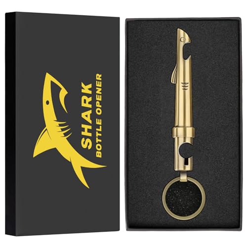 LKKCHER 2-in-1 Shark Bottle Opener, Novelty Keychain Corkscrew Wine Opener, Beer Bottle Opener, Wine & Beer Gifts for Men, Father's Day Gifts, Christmas Gifts, Birthday Gifts, Bronze, KPQ2805 - Image 2
