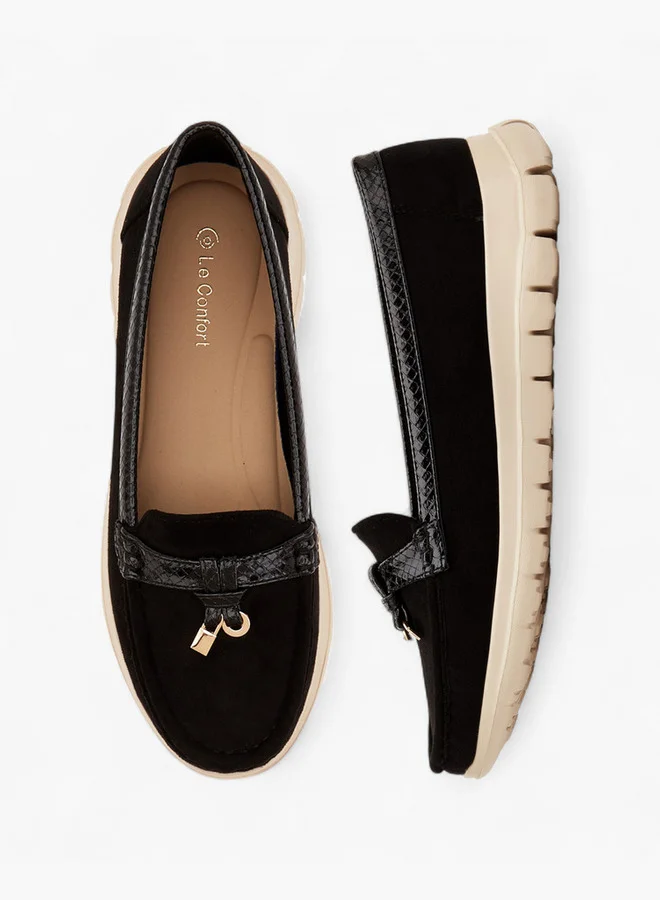لو كونفورت Women Metal Accent Slip-On Loafers