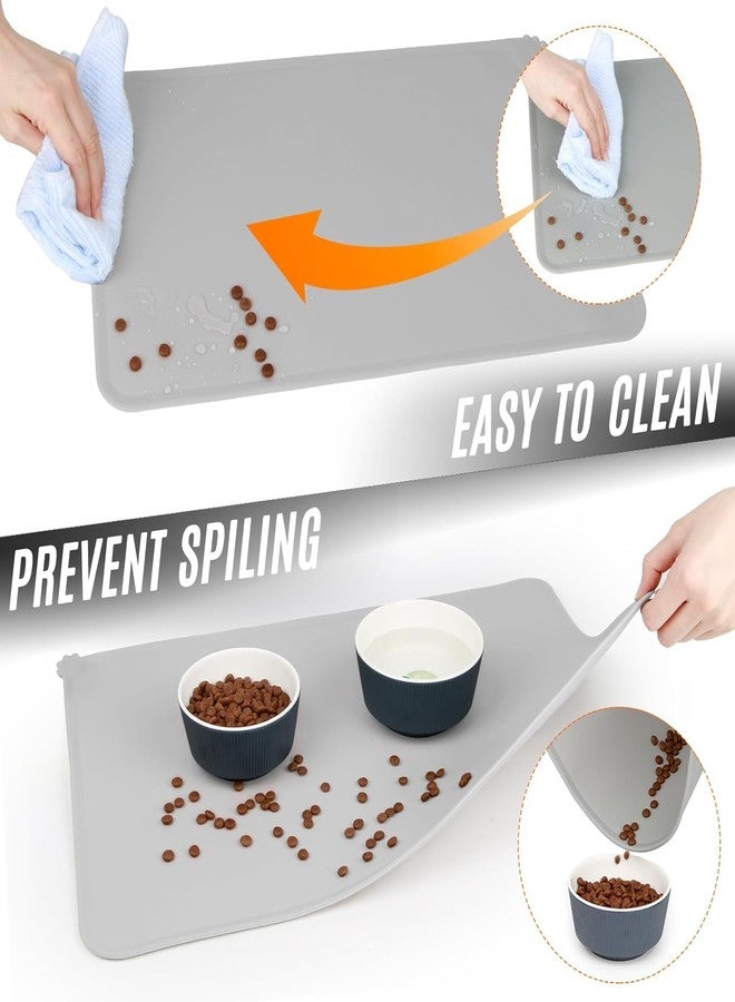 GALV Silicone Pet Feeding Mat,Non Slip Waterproof Bowl Mat for Dog and Cat, 19 x 12 Inch - Image 5