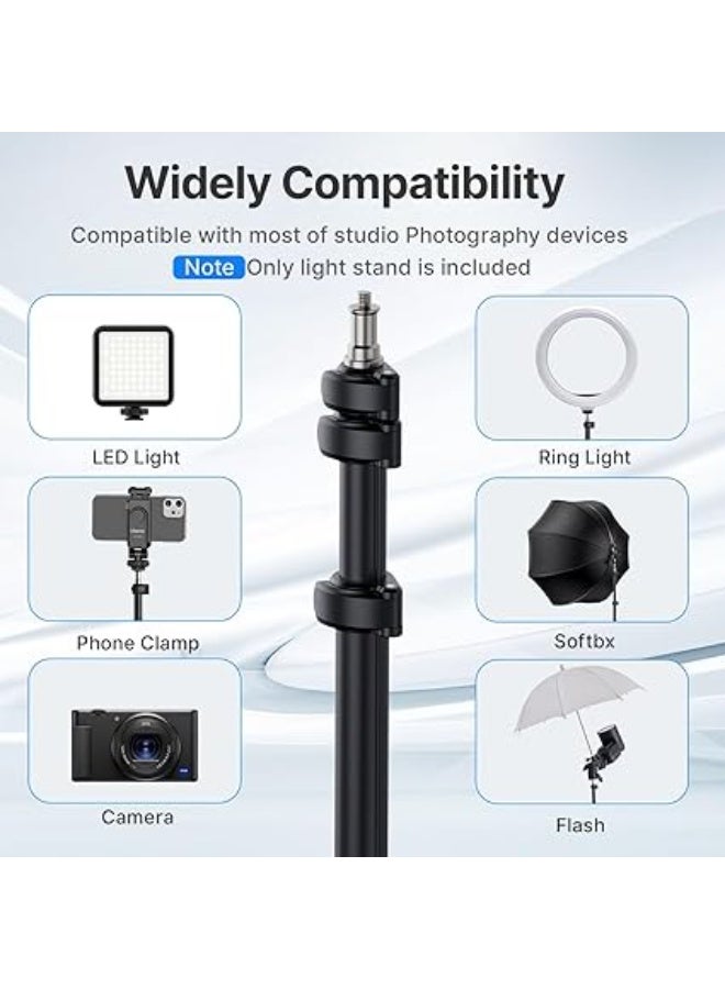 ULANZI TT43 Light Stand Tripod, Extendable 6.23ft Tripod Stand Photography Adjustable Aluminum, Portable Lighting Solution for Strobe Lights, Webcams, Cameras - Image 2