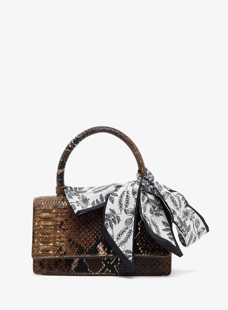 Ginger Satin Monochrome Headscarf - Image 1