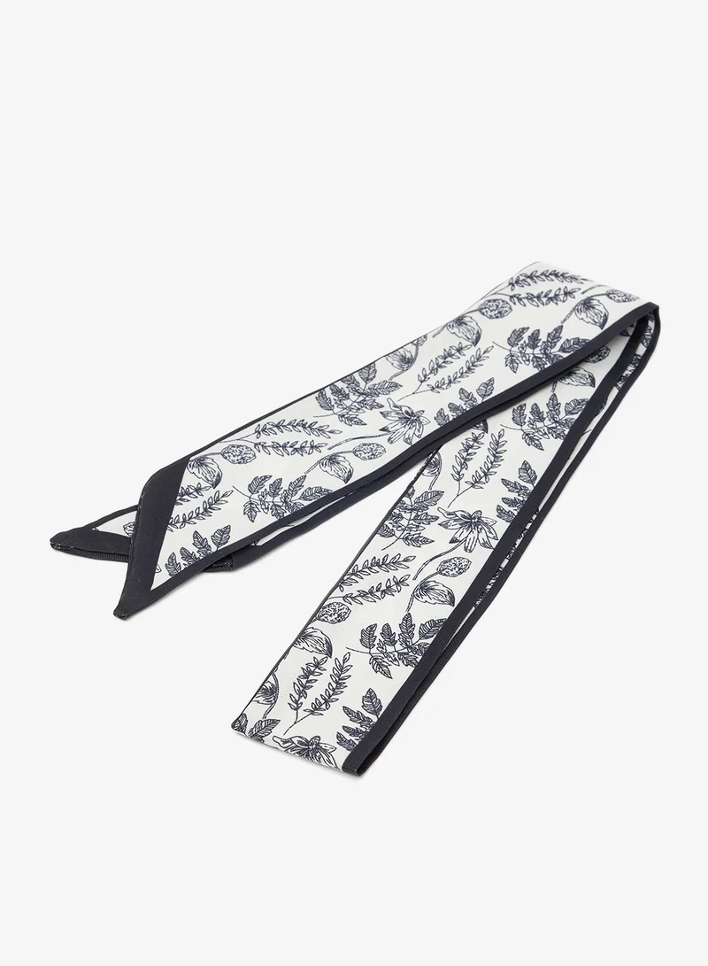 Ginger Satin Monochrome Headscarf