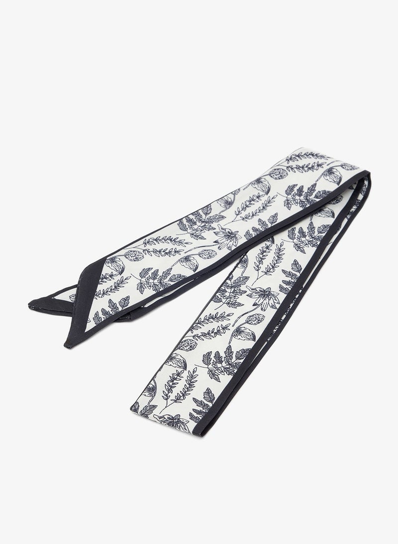Ginger Satin Monochrome Headscarf - Image 2