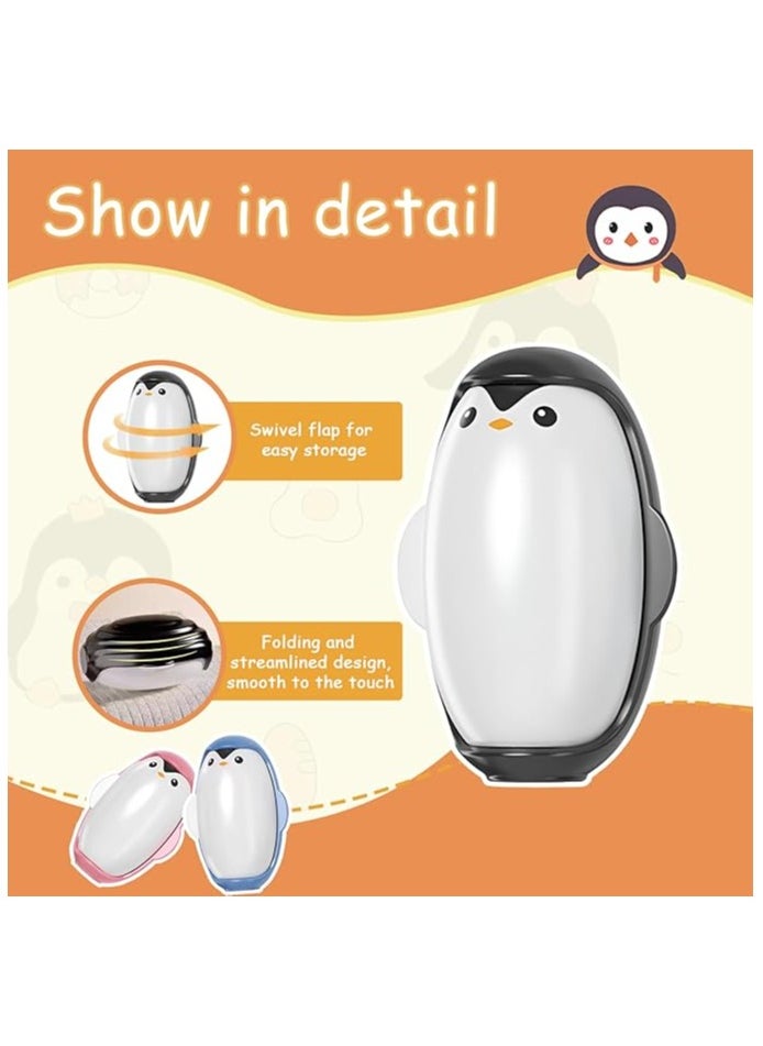 Generic - 3 Pack Penguin Shape Reusable Lint Roller Ball, Penguin Hair Sticky Device, Penguin Sticky Lint Remover, Penguin Hair Sticky Roller, Cute Penguin Lint Roller for Pets, Penguin Pet Hair Remover - Image 1