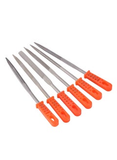 LAWAZIM Needle File Set 6-Piece Plastic Handle| Hand Metal Needle File Set, 6 Pieces Hardened Alloy Strength Steel Set Includes Flat, Flat Taper, Square, Triangular, Round, and Half-Round File  - Image 2