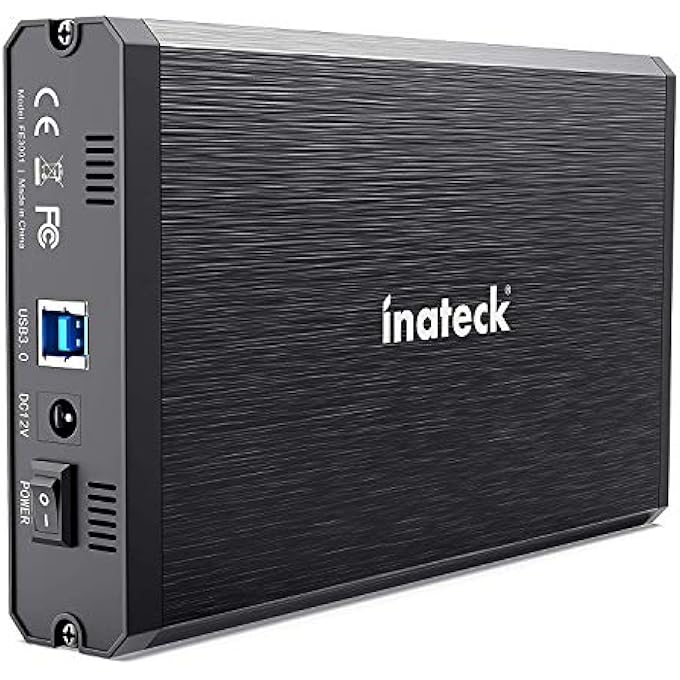 Inateck ALUMINUM USB 3.0 HARD DISK DRIVE ENCLOSURE FIT 2.5 INCH/ 3.5 INCH SATA HDD AND SSD, SUPPORT UASP AND 10TB DRIVES (FE3001) - Image 1