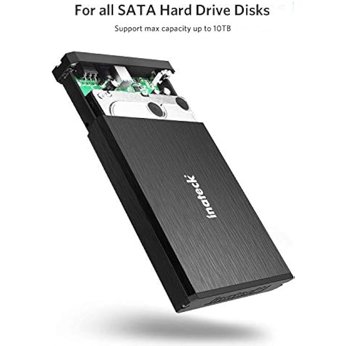 Inateck ALUMINUM USB 3.0 HARD DISK DRIVE ENCLOSURE FIT 2.5 INCH/ 3.5 INCH SATA HDD AND SSD, SUPPORT UASP AND 10TB DRIVES (FE3001) - Image 2