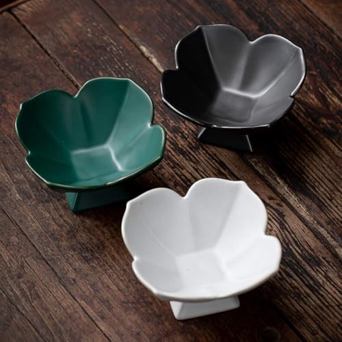 Kelendle Ceramic Footed Fruit Bowl Pedestal Bowl Home Decorative Dessert Serving Stand Snacks Tray Display Holder for Kitchen Counter Centerpiece Table Decor(Black) - Image 5