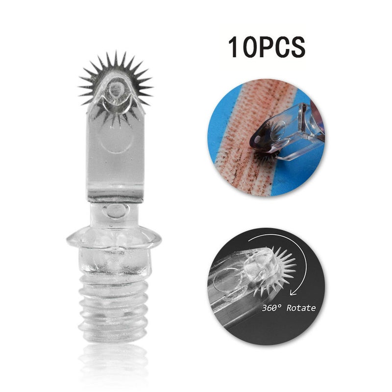 Eyebrow Tattoo Roller Needles: 7mm & 10mm Sizes - Fast Coloring Easy Operation Stainless Steel PP Tools for Professional Eyebrow Enhancement & Beauty Artists - Image 2