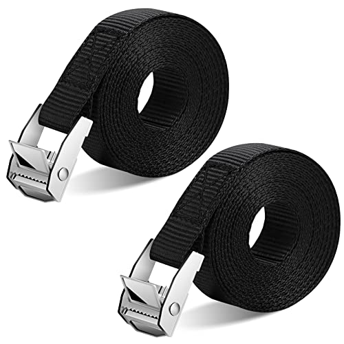 OneNine 2 Pack Lashing Straps with Buckles Adjustable, 16.4 ft Tie Down Straps -1 inch Heavy Duty Lashing Straps up to 800 lbs for Roof Rack, SUP, Kayak, Luggage, Motorcycle, Trailer - Image 1