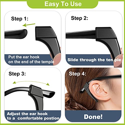 SMARTTOP 20 Pairs Anti-Slip Eyeglass Ear Grips Hook Comfortable Silicone Elastic Eyeglasses Temple Tips Sleeve Retainer-For Eyewear Sunglasses Spectacles Glasses,Sports Eyeglasses - Image 3