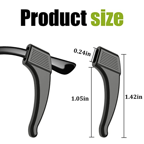 SMARTTOP 20 Pairs Anti-Slip Eyeglass Ear Grips Hook Comfortable Silicone Elastic Eyeglasses Temple Tips Sleeve Retainer-For Eyewear Sunglasses Spectacles Glasses,Sports Eyeglasses - Image 2