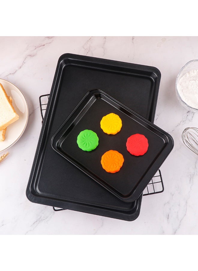 Thickened 8-14 Inch Rectangular Non-Stick Baking Pan Baking Cake Bread Oven Chassis Cookie Shallow Pan-Specifications:14.5 Inch  - Image 5