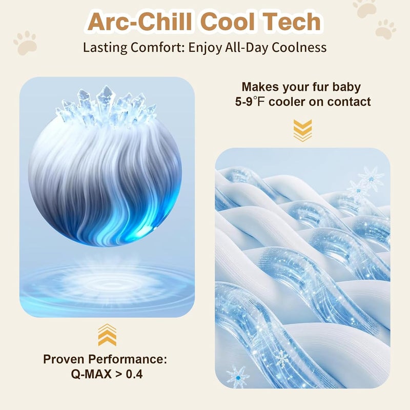 YooxArmor Washable Dog Cooling Mat, Breathable Ice Silk Pet Cooling Pad, Portable Non-Slip Pet Mat for Crate Kennel Car Outdoor, for Small Medium Large Dogs Cats (Green-L) - Image 4