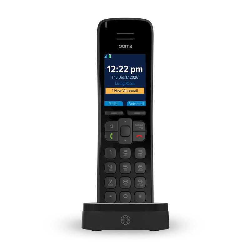 Ooma HD3 Handset Cordless with Caller-ID and HD Voice Quality. Exclusively for Ooma Telo VoIP Home Phone Service - Image 1