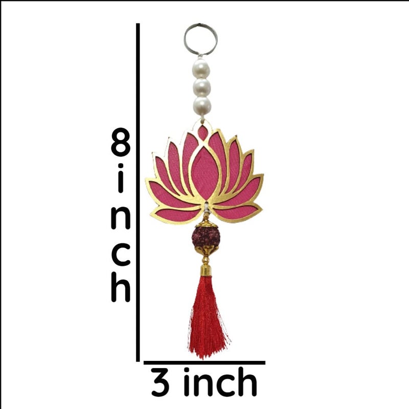 HEGIENES DECOR'S HEGIENES DECORS Lotus Floral Wall Hangings Temple Dcor Pack of 12 Home Office Pooja Room Decoration Item Elegant Auspicious Showpiece Hanging for Home Wedding Festival Dcor - Image 3