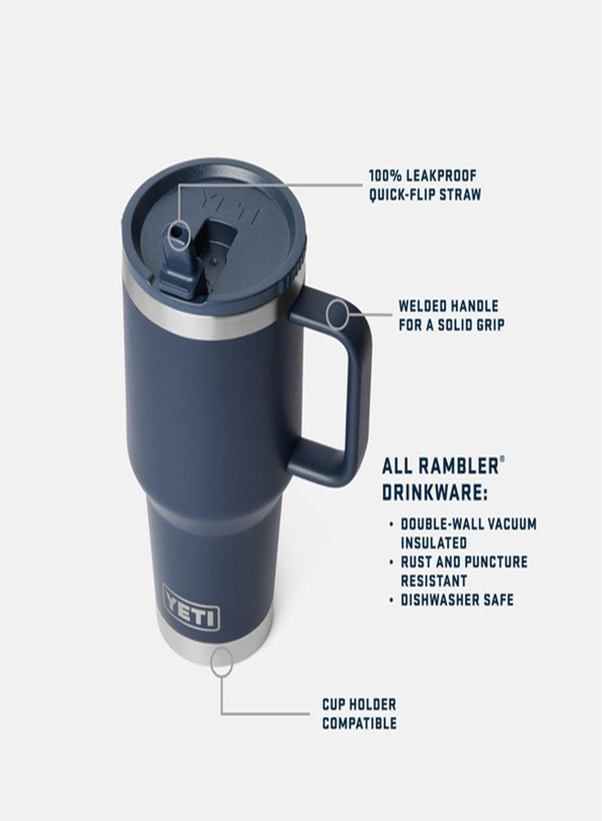 YETI Rambler 30 oz Travel Mug with Flip Straw Lid – Stainless Steel, Vacuum Insulated, Leakproof, Cup Holder Friendly, Tropical Pink - Image 2