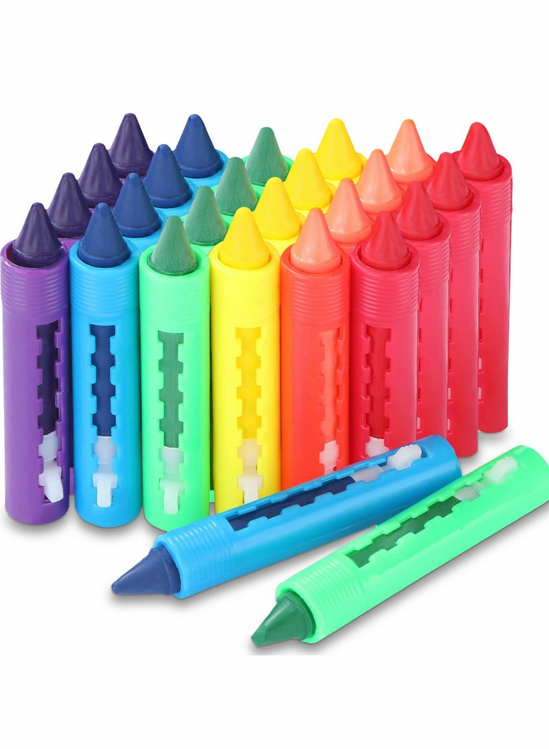 SOLARAE Crayons, Bath Washable Crayons Easy Clean Bathtime Colorful Bathtub Markers Toys Shower Paint for Kids（24 Pieces ） - Image 1