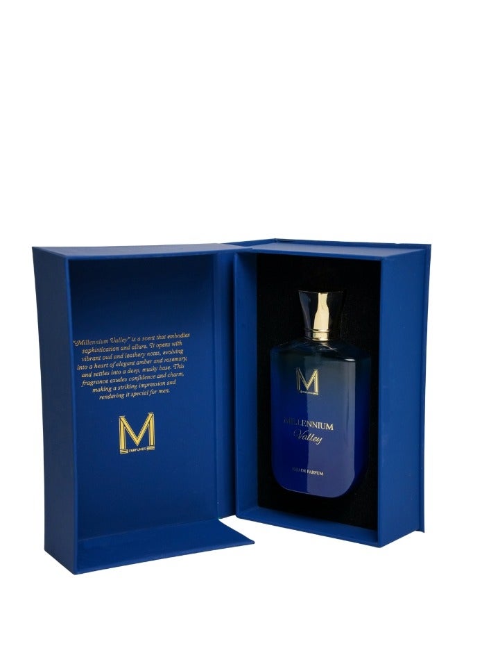 VM PERFUMES Millennium Valley Eau de Parfum for Men 100ml – Oud, Leather, Amber & Musk Scent with Herbal Rosemary Notes - Image 3
