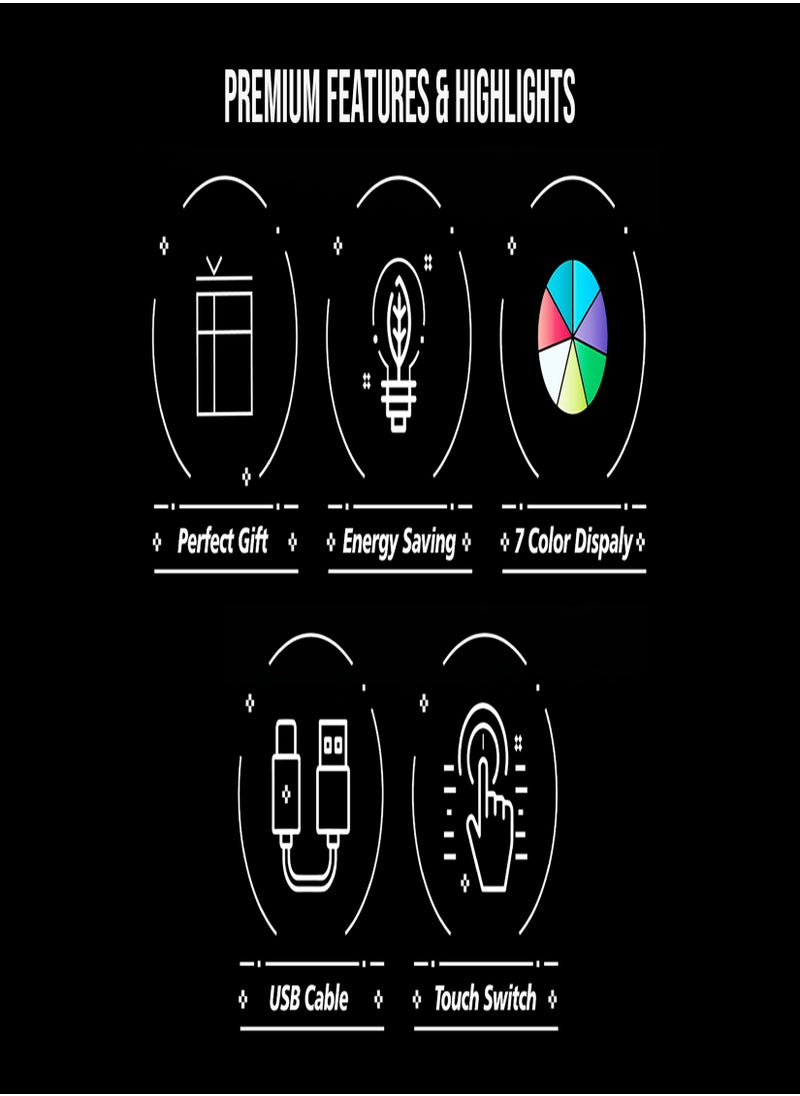 A&W - Al Ittihad 3D Night Light LED Lamp Table Lamp Football Illusion Lamp Remote Control Touch 16 Colors Changing Timer Function Football Gifts SPL League - Image 1