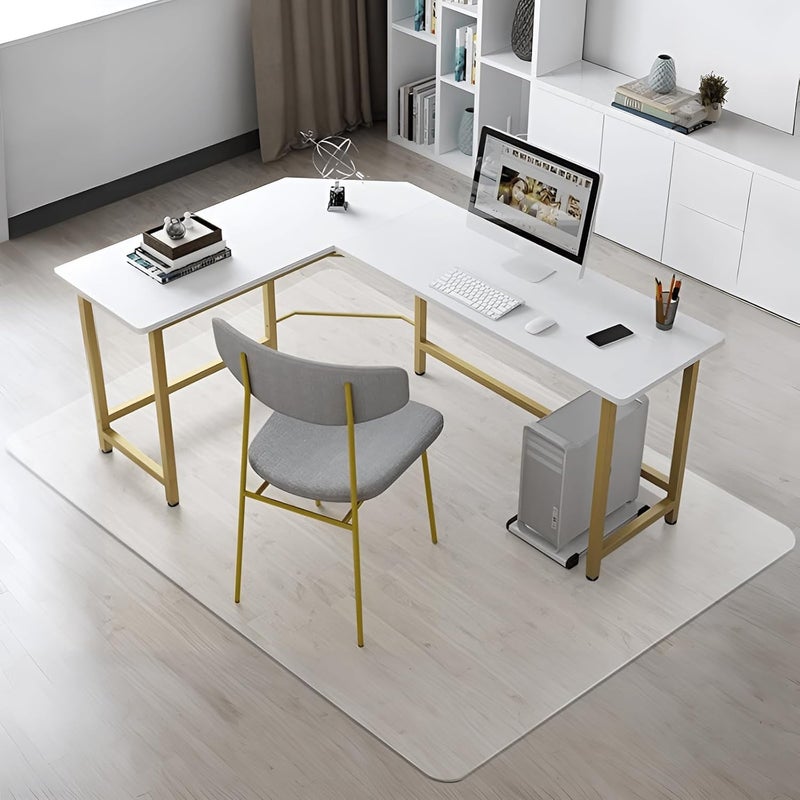 Kuyal Clear Chair mat for Hardwood Floor 51 x 63 inches Transparent Floor Mats Wood/Tile Protection Mat for Office & Home (51" X 63" Rectangle) - Image 1