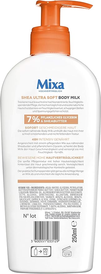 mixa كريم مixa شيا الناعم للغاية لليدين والأظافر بلسم مغذي لليدين الجافة والمتشققة والخشنة حماية ورعاية مكثفة مع الجلسرين وزبدة الشيا 100 مل - Image 2