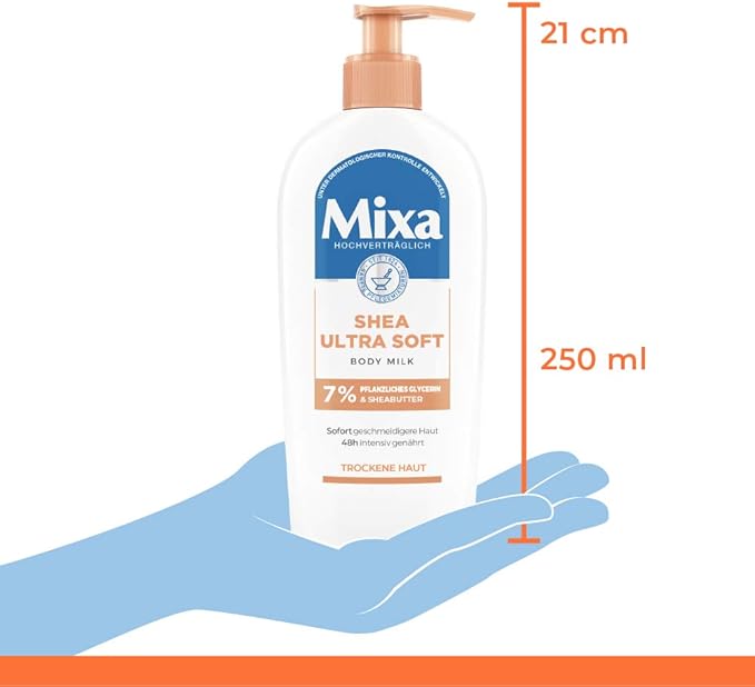 mixa كريم مixa شيا الناعم للغاية لليدين والأظافر بلسم مغذي لليدين الجافة والمتشققة والخشنة حماية ورعاية مكثفة مع الجلسرين وزبدة الشيا 100 مل - Image 3