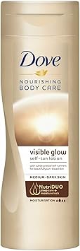 Dove 3 Pack Dove Visible Glow Self Tan Lotion Medium to Dark for Gradual Skin Tone 400ml - Image 2