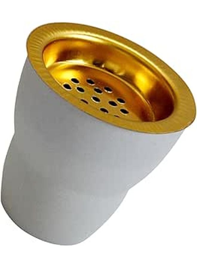 Gray Ceramic Handheld Incense Burner With Handle For Home Decor And Eid Celebration - Image 1