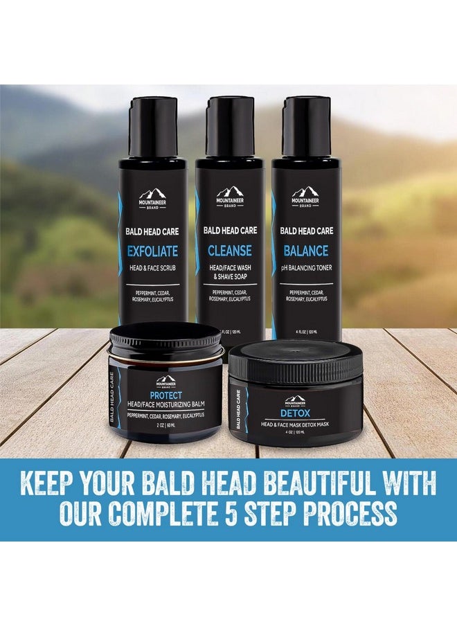 mountaineer brand - Mountaineer Brand Bald Head Care Gifts For Bald Men All Natural 3 Step Daily Skin Care For Healthy Scalp & Face Exfoliate Scrub Cleanse Wash Shine Away Ph Balance - Image 1
