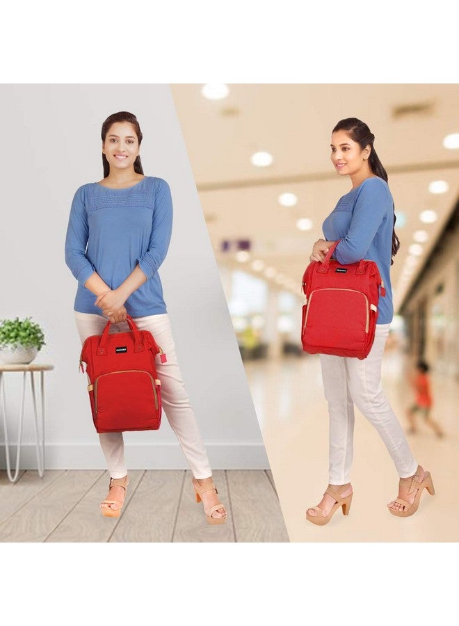 PACKNBUY Classic Diaper Bag for Mothers for Travel, Maternity Bag with Insulated Bottle Pockets, Water Resistant Baby Diaper Bag with Multiple Pockets for Newborn Baby Products (Red) - Image 5