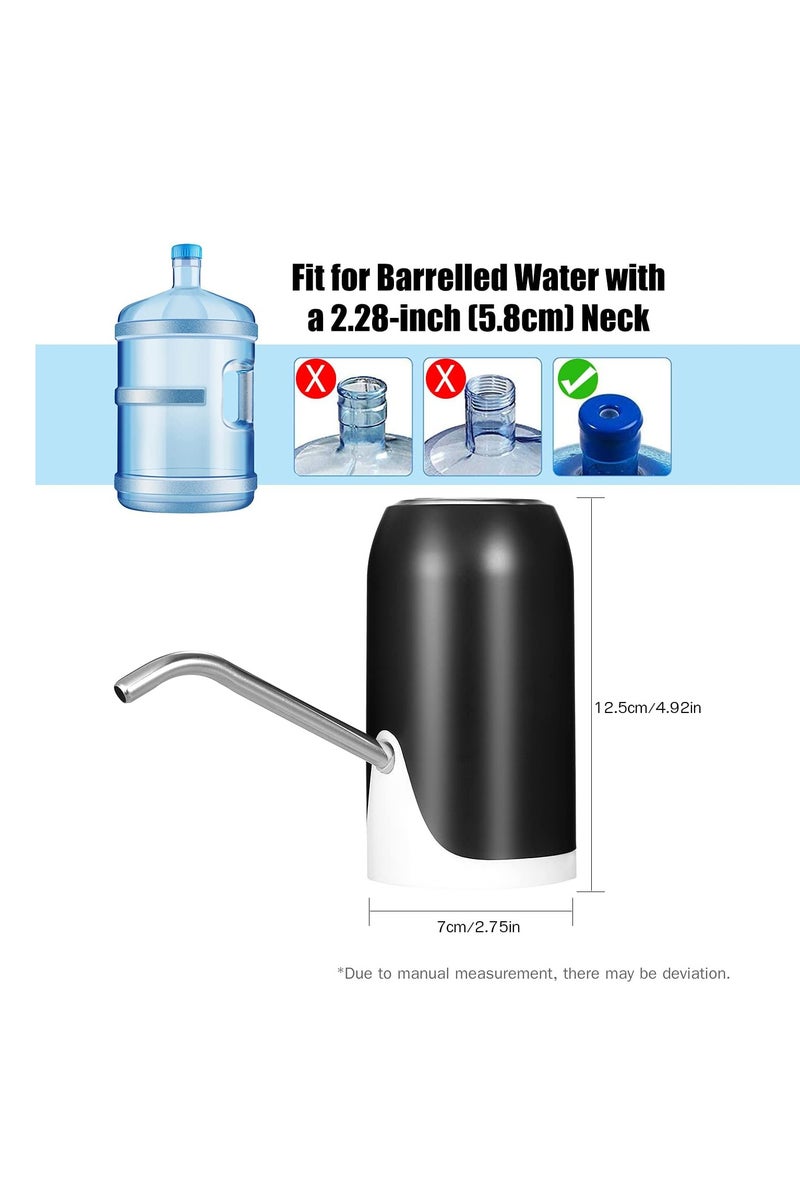 PAMEER 5 Gallon Water Bottle Pump, USB Charging Portable Electric Water Pump for 2-5 Gallon Jugs USB Charging Portable Water Dispenser for Office, Home, Camping, Kitchen and etc - Image 3