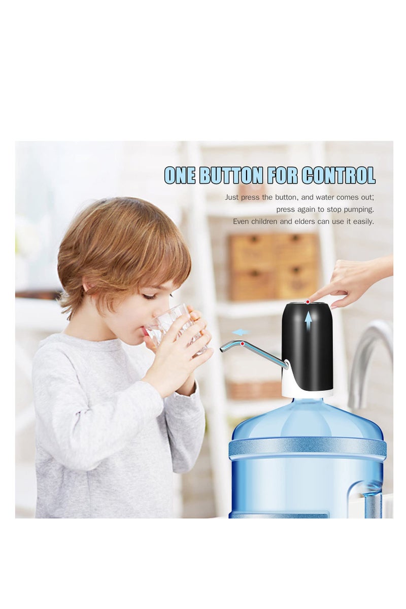 PAMEER 5 Gallon Water Bottle Pump, USB Charging Portable Electric Water Pump for 2-5 Gallon Jugs USB Charging Portable Water Dispenser for Office, Home, Camping, Kitchen and etc - Image 4