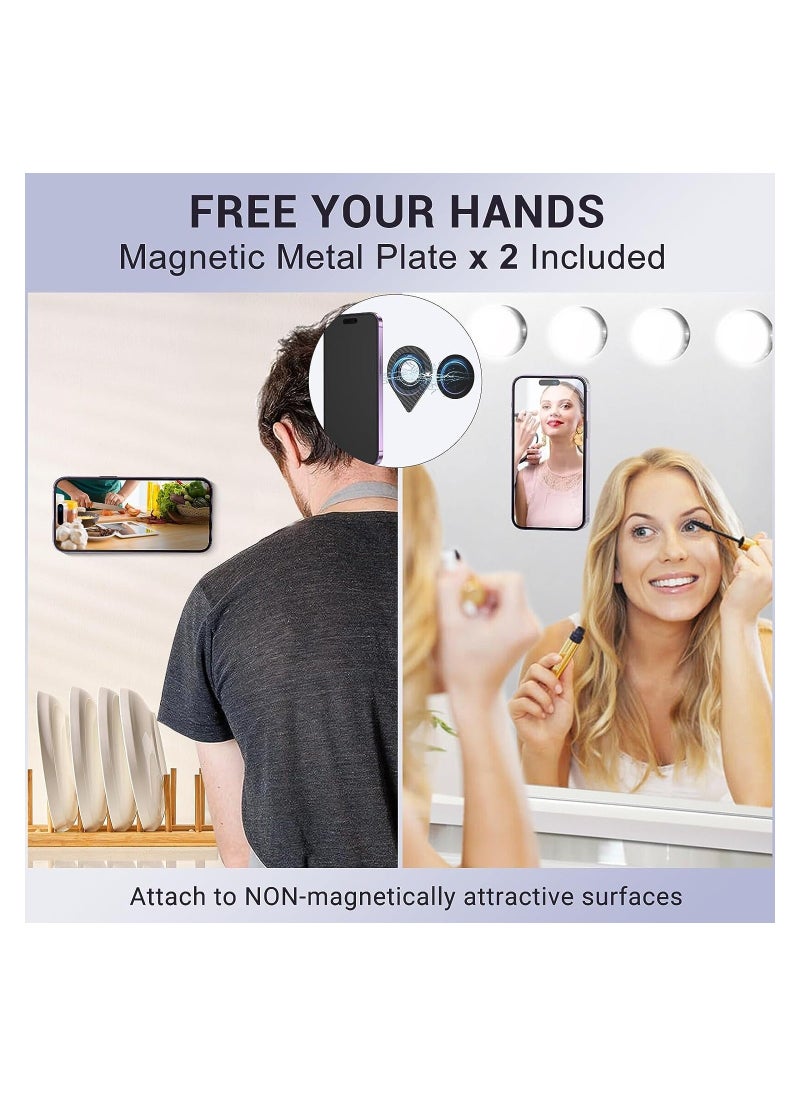 SYOSI Double-Sided Magnetic Phone Ring Holder Grip for Magsafe Magnetic Phone Ring with Strongest Magentic Force for Mag Safe Ring Holder for iPhone iPad Smartphone and Magnetic Car Mount  - Image 4