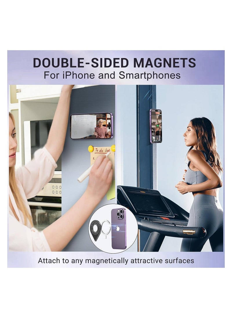 SYOSI Double-Sided Magnetic Phone Ring Holder Grip for Magsafe Magnetic Phone Ring with Strongest Magentic Force for Mag Safe Ring Holder for iPhone iPad Smartphone and Magnetic Car Mount  - Image 2