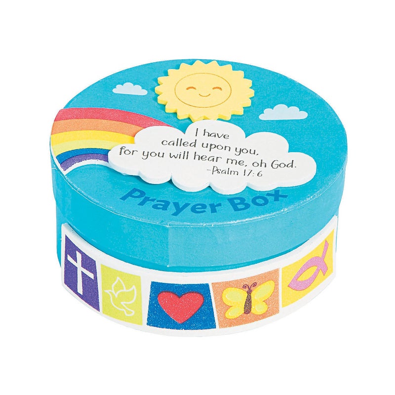 Fun Express Prayer Box Craft Kit Makes 12 Religious Crafts for Kids Sunday School Activities - Image 3