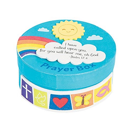 Fun Express Prayer Box Craft Kit Makes 12 Religious Crafts for Kids Sunday School Activities - Image 1