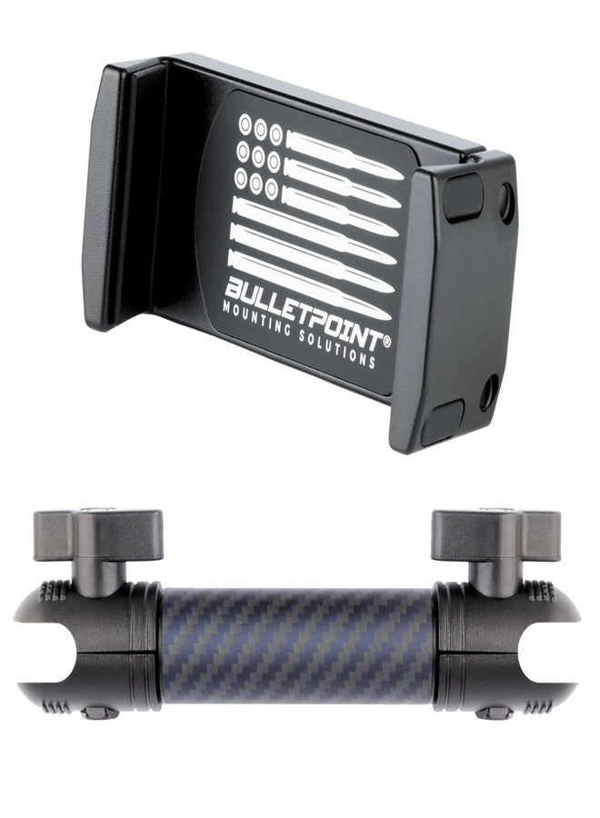 Bulletpoint Dash Mount Cell Phone Holder with 7cm Carbon Fiber + Kevlar Mounting Arm Compatible with iPhone and Android Smartphones - Fits 20mm (0.787 inches) Attachment Ball - Image 1